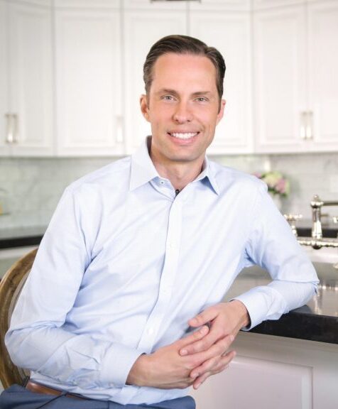 Mark Brower standing next to a granite counter
