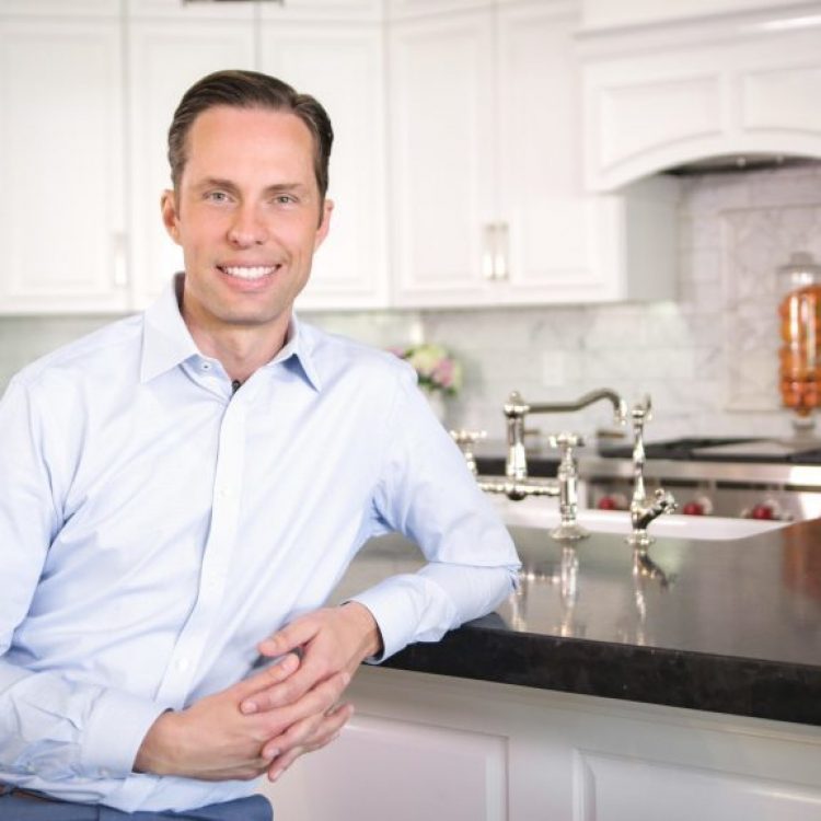 Mark Brower standing next to a granite counter